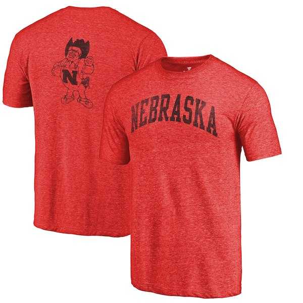 Nebraska Cornhuskers Fanatics Branded Heathered Scarlet Vault Two Hit Arch T-Shirt,We sell and wholesale Nebraska Cornhuskers Fanatics Branded Heathered Scarlet Vault Two Hit Arch T-Shirt on line form chian!